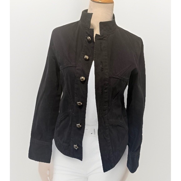 2G Jackets & Blazers - 2G y2k Gray Black jacket women medium Laced Up Back